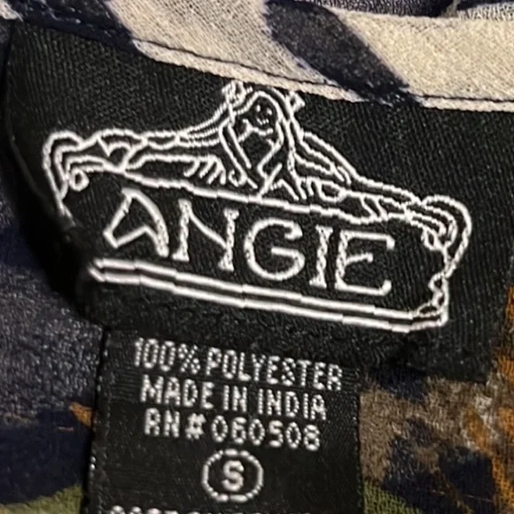 Angie, Tie Up Hem, Rolled Sleeves, Floral Print Top, Multi, Small - Picture 4 of 10